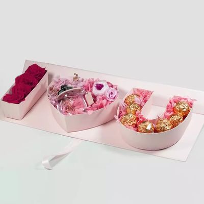 Schokoladen-Geschenk-Verpackenkästen, Danksagungs-Geschenkbox für tägliches Heiratsherz Rose Flowers