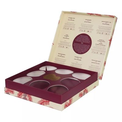 Rechteck-Papppapier-Geschenkbox, der 9 Fach-Tee-Kasten Cutomized sortiert