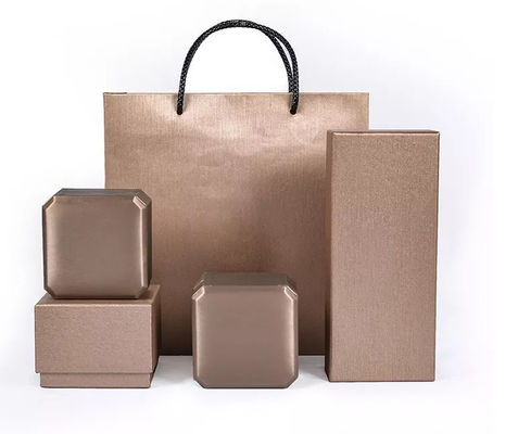 Robuste PU-Leder-Box Khaki-Papier-Geschenkbox-Verpackung ISO9001
