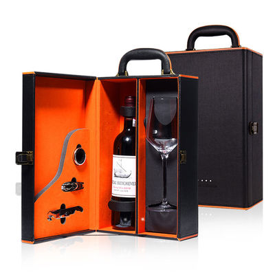 CMYK Litho, welches das Wein-Flaschen-Geschenkboxen ISO-Alkohol-Geschenkbox-Verpacken druckt