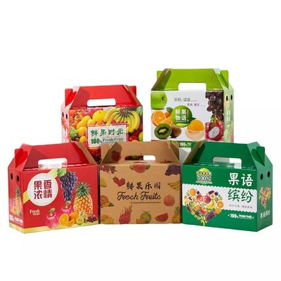 5 Falten-harte Pappfrucht-Verpackenkasten-gewölbter Frucht-Karton-Kasten