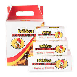 Kundengebundener Verpacken- der Lebensmittelkasten-recyclebarer Fried Chicken Box MITNEHMERSGS