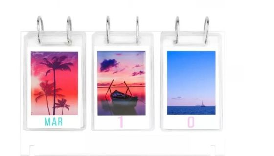 Kundenspezifischer klarer Acrylkalender-Ausstellungsstand-doppelter mit Seiten versehener Bilderrahmen