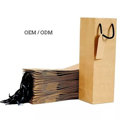 Eingebrannte Pappverpackungs-Kasten-Alkohol-Whisky-Wein-Alkohol-Flaschen-Geschenk-Tasche mit Griffen