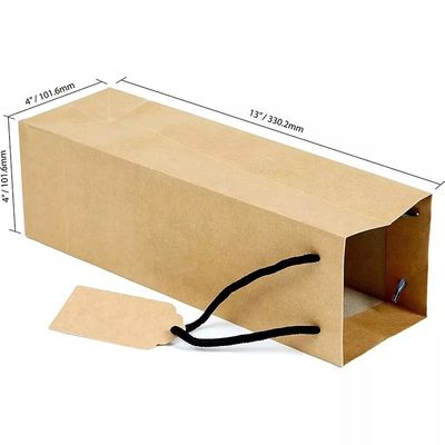 Eingebrannte Pappverpackungs-Kasten-Alkohol-Whisky-Wein-Alkohol-Flaschen-Geschenk-Tasche mit Griffen