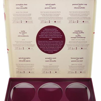 Rechteck-Papppapier-Geschenkbox, der 9 Fach-Tee-Kasten Cutomized sortiert