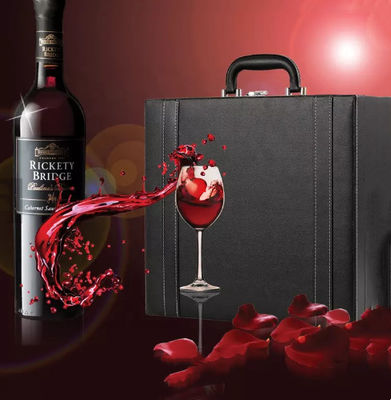 Wein-Flaschen-Geschenkbox-Prägung WHISKY BRANDY Wine Packaging Boxess handgemachte