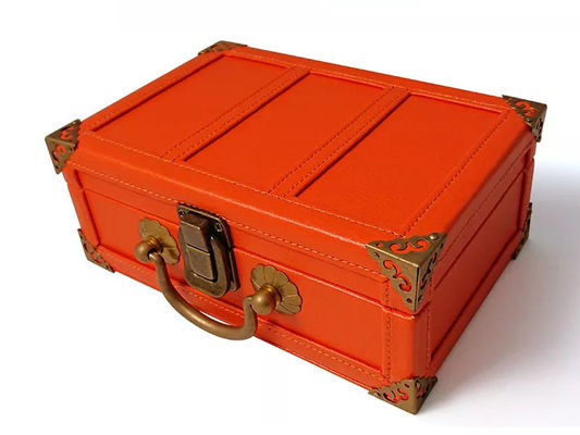 Lederner Kasten MDF-PUs, der die Parfüm Koffer-Geschenkbox handgemacht sich schart