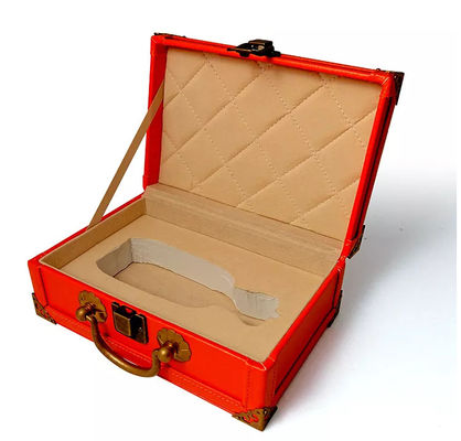 Lederner Kasten MDF-PUs, der die Parfüm Koffer-Geschenkbox handgemacht sich schart