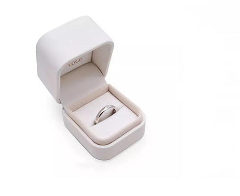 Kunstleder-magnetische Schmuckkästchen ISO9001 ODM Ring Gift Boxes Logo Printed