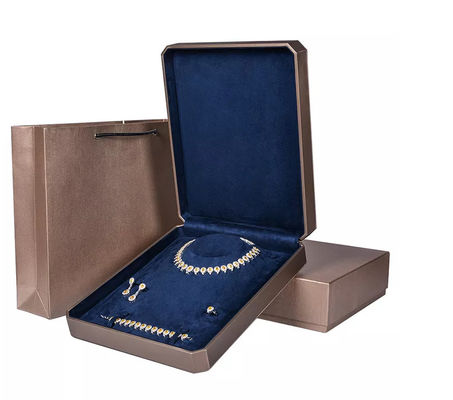 Robuste PU-Leder-Box Khaki-Papier-Geschenkbox-Verpackung ISO9001