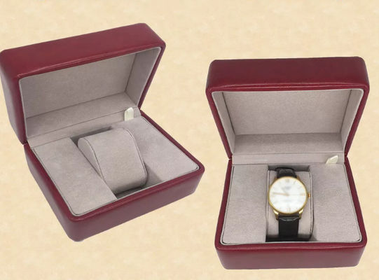 Klima-lederner Kasten PUs, der Luxusuhr-Geschenk-Kasten ODM prägt