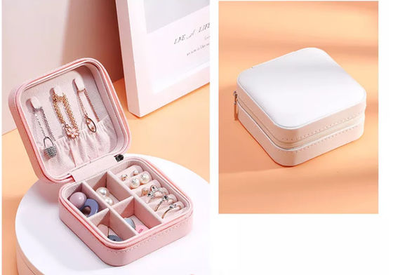 Stilvoller Samt-Ohrring-Kasten glattes Pantone-Schmuck-Kasten-Kasten PU-Leder