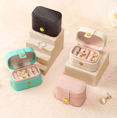 ODM Mini Travel Jewelry Box Organizer prägen PU ledernen tragbaren SGS