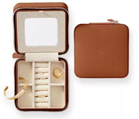 Kasten-Organisator-Exquisite Travel Jewelry-Fall Entwurf Kuh PUs lederner
