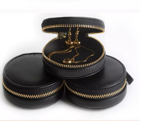 Lederner QC Mini Jewelry Box With Zipper Deboss Kasten Minimalist PUs