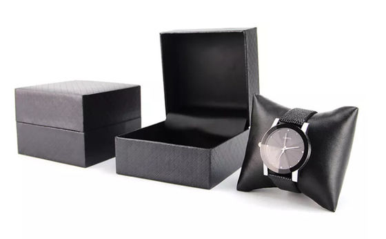 Lederner kundenspezifischer Uhr-Kasten PUs, der den schwarzen Streifen elegant verpackt