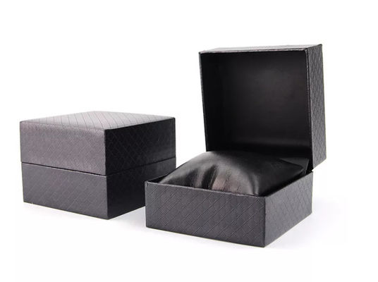 Lederner kundenspezifischer Uhr-Kasten PUs, der den schwarzen Streifen elegant verpackt