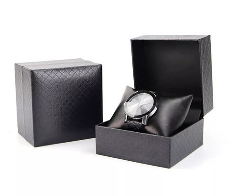 Lederner kundenspezifischer Uhr-Kasten PUs, der den schwarzen Streifen elegant verpackt