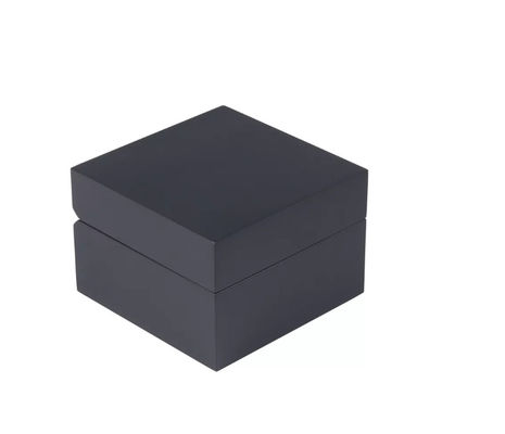 Kundengebundenes schwarzes Matte Single Watch Boxes Pu-Leder-Quadrat hölzern