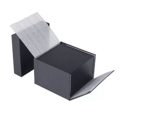 Kundengebundenes schwarzes Matte Single Watch Boxes Pu-Leder-Quadrat hölzern