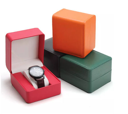Ledernes Uhr-Magazin Flip Cover runde Ecke PUs 11X10X7.5cm