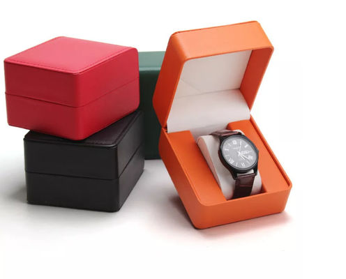 Ledernes Uhr-Magazin Flip Cover runde Ecke PUs 11X10X7.5cm