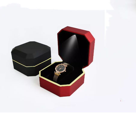 Soem-Achteck-Armbanduhr-Verpackenkasten-handgemachter geführter Uhr-Kasten