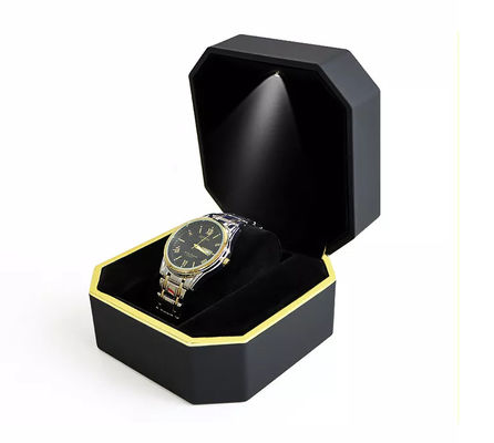 Soem-Achteck-Armbanduhr-Verpackenkasten-handgemachter geführter Uhr-Kasten