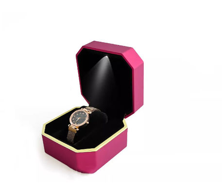 Soem-Achteck-Armbanduhr-Verpackenkasten-handgemachter geführter Uhr-Kasten