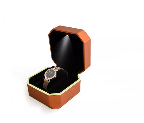 Soem-Achteck-Armbanduhr-Verpackenkasten-handgemachter geführter Uhr-Kasten