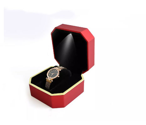 Soem-Achteck-Armbanduhr-Verpackenkasten-handgemachter geführter Uhr-Kasten