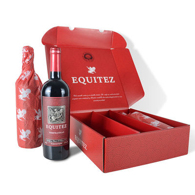 Pappverpackenwein-Flaschen-Geschenkbox-Wein-Werbungs-Kästen für 3 Flaschen-Sätze