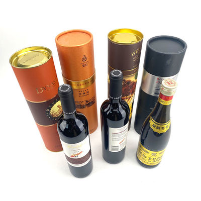 Kästen Soem-ODM Logo Wooden Wine Bottle Gift kartonieren Papierrohr
