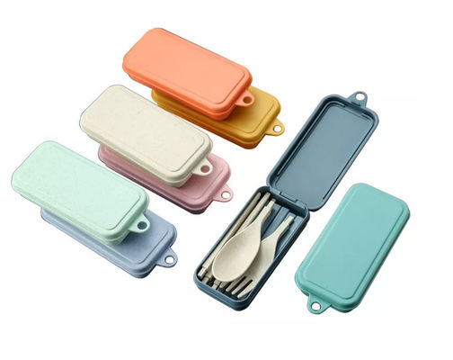 3-teilige Abendessen-Satz-Verpackenkasten-Reise mit faltendem Essstäbchen Spork-Geschirr