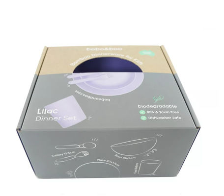 Kundenspezifischer Logo Folding Cardboard Box Packaging für Geschirr-Essgeschirr