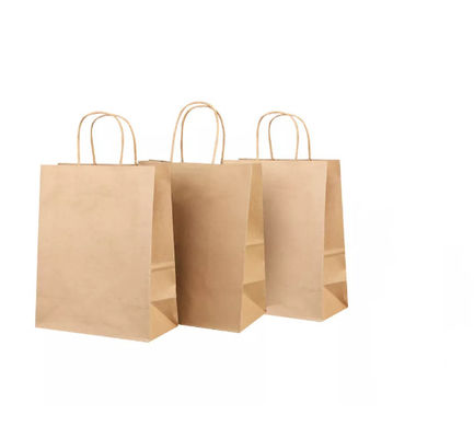 Die Lackierung der Kraftpapier-Handtasche bereitete Brown-Kraftpapier-Tasche SGS auf