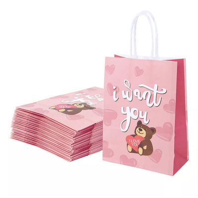 Weißbuch-Geschenk-Tasche Debossing der Valentinsgruß-Kraftpapier-Handtaschen-CMYK Kraftpapier