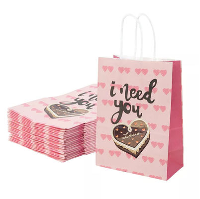Weißbuch-Geschenk-Tasche Debossing der Valentinsgruß-Kraftpapier-Handtaschen-CMYK Kraftpapier