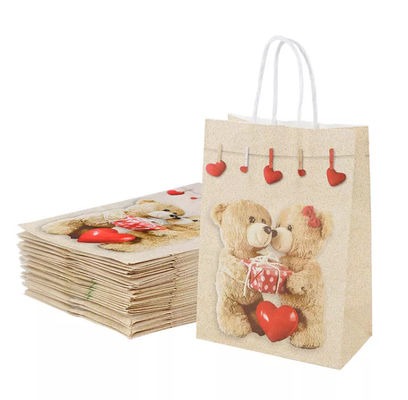 Weißbuch-Geschenk-Tasche Debossing der Valentinsgruß-Kraftpapier-Handtaschen-CMYK Kraftpapier