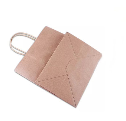 Griff-Kraftpapier-Handtasche dauerhaftes Pantone nehmen Nahrungsmitteltasche weg