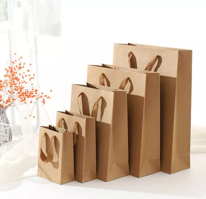 Kundengebundene Kraftpapier-Handtasche/Einkaufstasche bereiteten kompostierbares auf