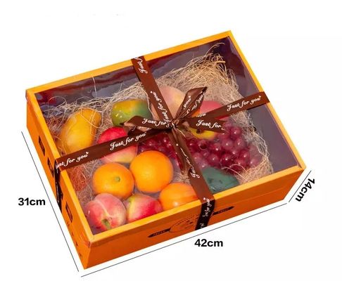 ISO-Luxuspappfrucht-Verpackenkästen mit Klarsichtdeckel