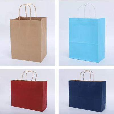 Einkaufsgeschenk-Verpackentasche LOGO Printing Kraft Takeaway Bagss biologisch abbaubar