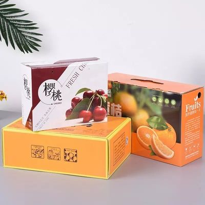 Aufbereitete Materialien tragen Verpackenkasten-Pappfrucht-Verschiffen-Kästen Früchte