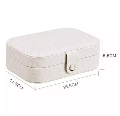 Schmuckkästchen-biologisch abbaubares Schmuck-Geschenkboxen PU-Leder der Reise-E457 tragbar