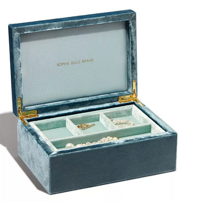 Samt-Schmuck-Verpackenkasten-hölzerner Luxusschmuck Trinket-Kasten BSCI
