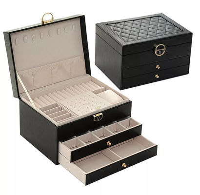 Fettdichter lederner Schmuck-Verpackenkasten-Lackierung recyclebar