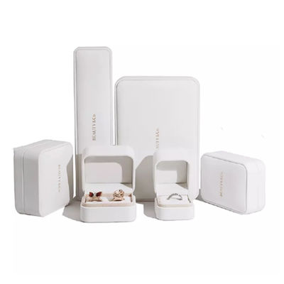 Eigenmarke PU-Samt-Halsketten-Geschenkbox, Luxusschmuck-Verpackengeschenkbox