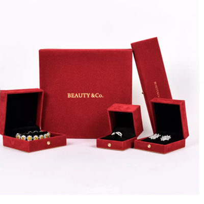 Eigenmarke PU-Samt-Halsketten-Geschenkbox, Luxusschmuck-Verpackengeschenkbox
